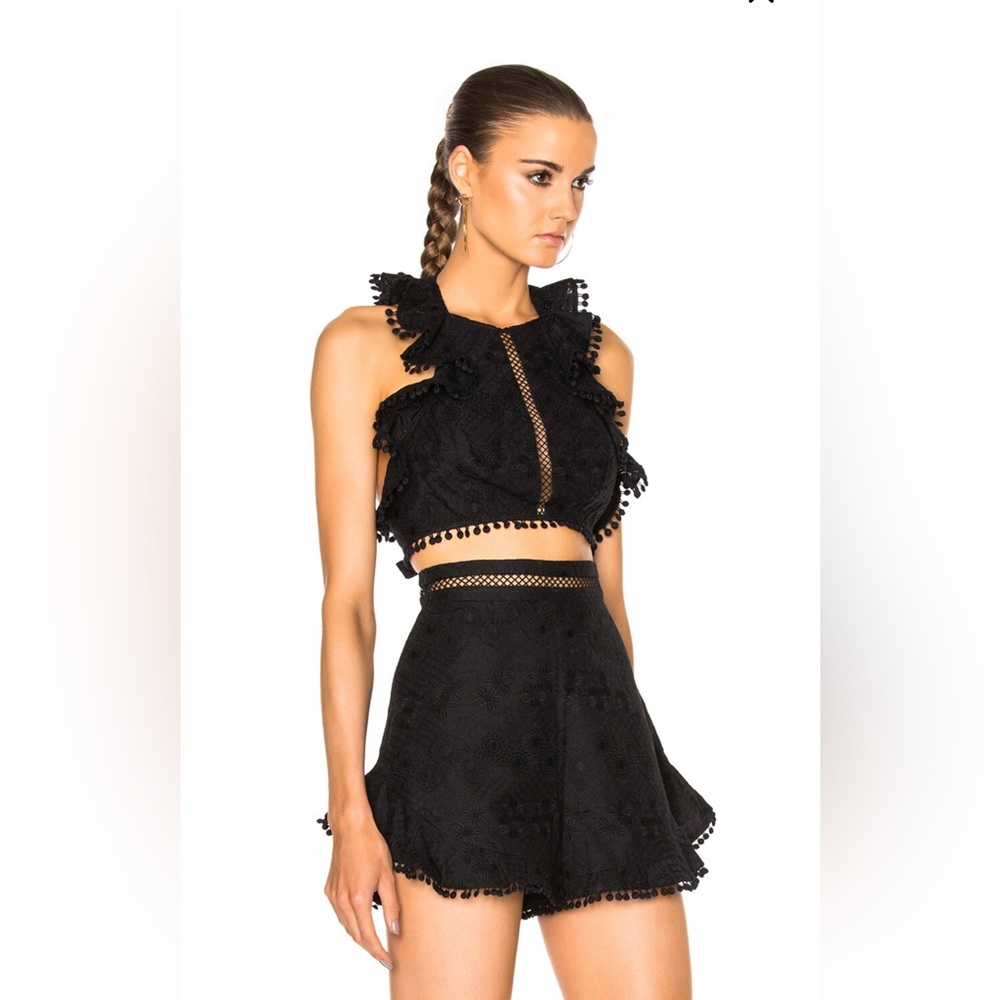 Zimmermann Black Caravan Flutter Top and Shorts Set - Sz 1 - Picture 3 of 9
